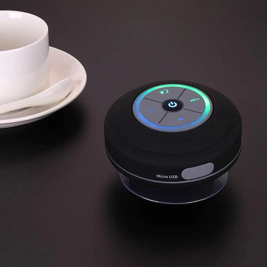 Large Suction Cup Waterproof Bluetooth Speaker – Shower & Outdoor Use es7me6-ax