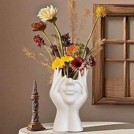 Aesthetic Face Vase – Elegant Ceramic Décor Accent es7me6-ax