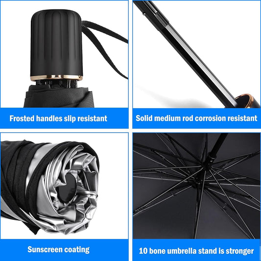 Premium Foldable Car Windshield Sun Shade Umbrella – Heat & UV Shield