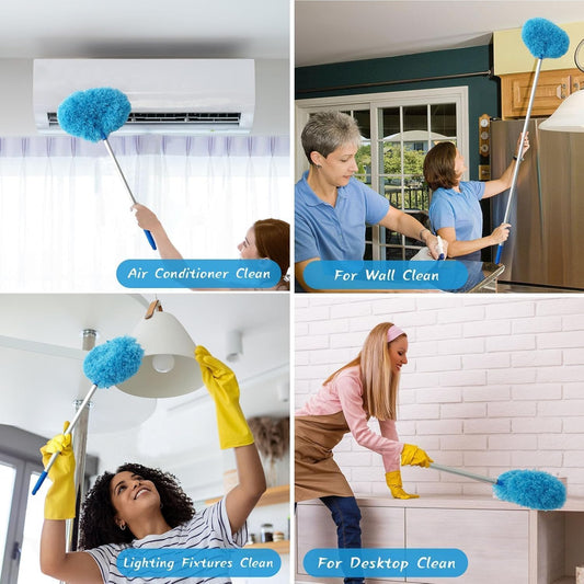 Washable Ceiling Fan Cleaner Duster – Extendable, Reusable & Ultra-Soft Microfiber Head
