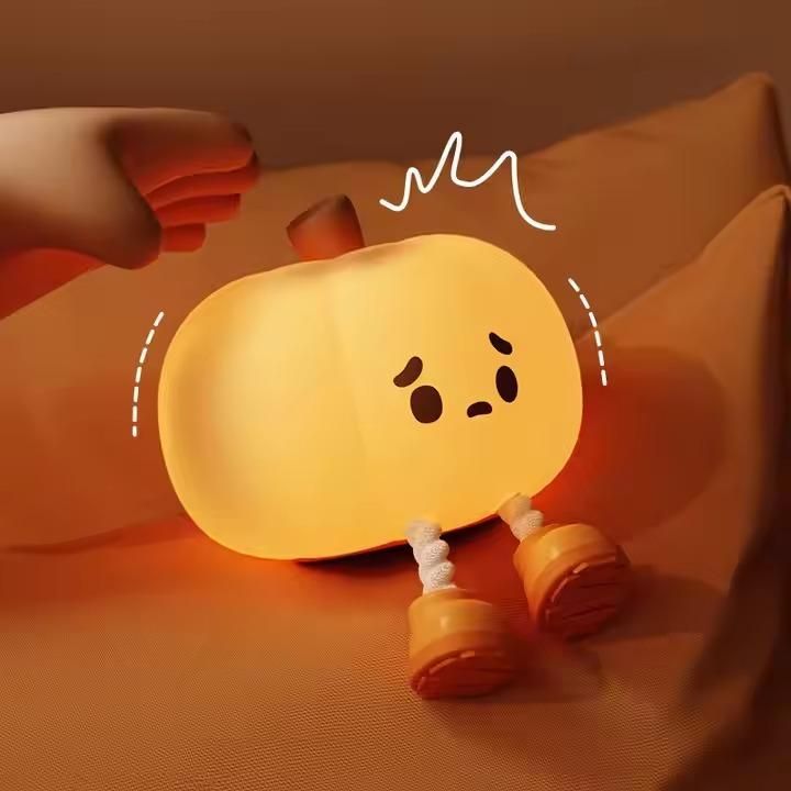 Sad Pumpkin Silicone Lamp – Quirky Soft Glow