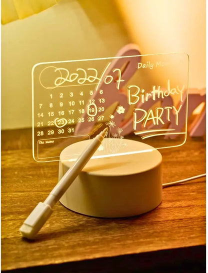 3D Acrylic LED Writing Board – Glow & Create es7me6-ax