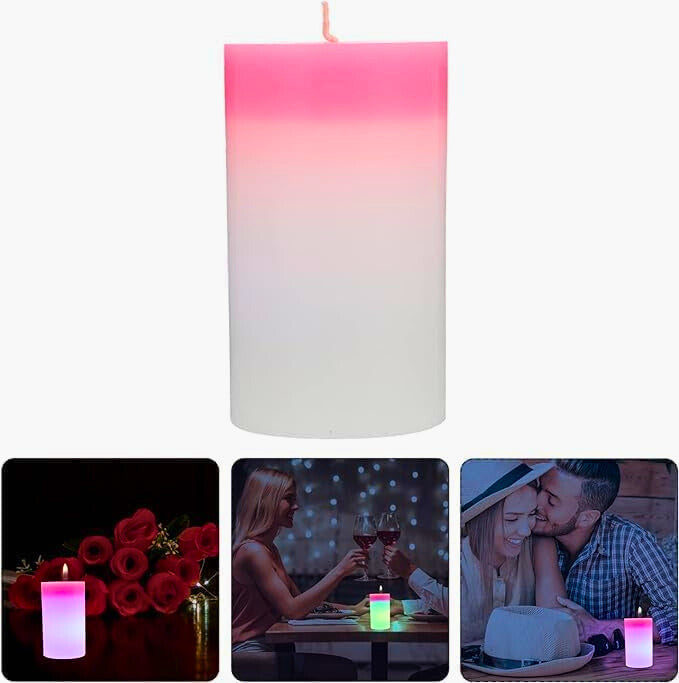 Colour Changing Mood Candle – LED Light with Magical Multi-Color Glow es7me6-ax
