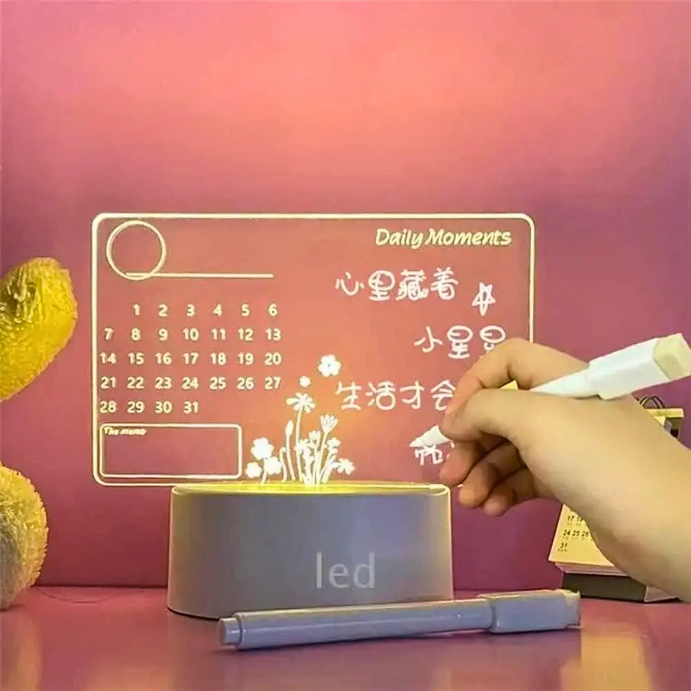 3D Acrylic LED Writing Board – Glow & Create es7me6-ax