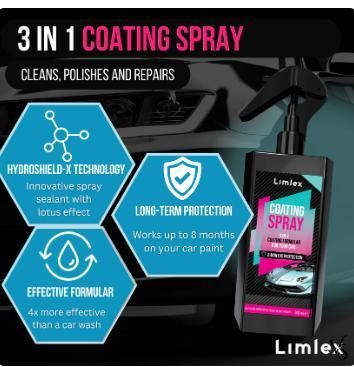 Coating Spray and Foam Car Cleaner 200ml (Combo)
