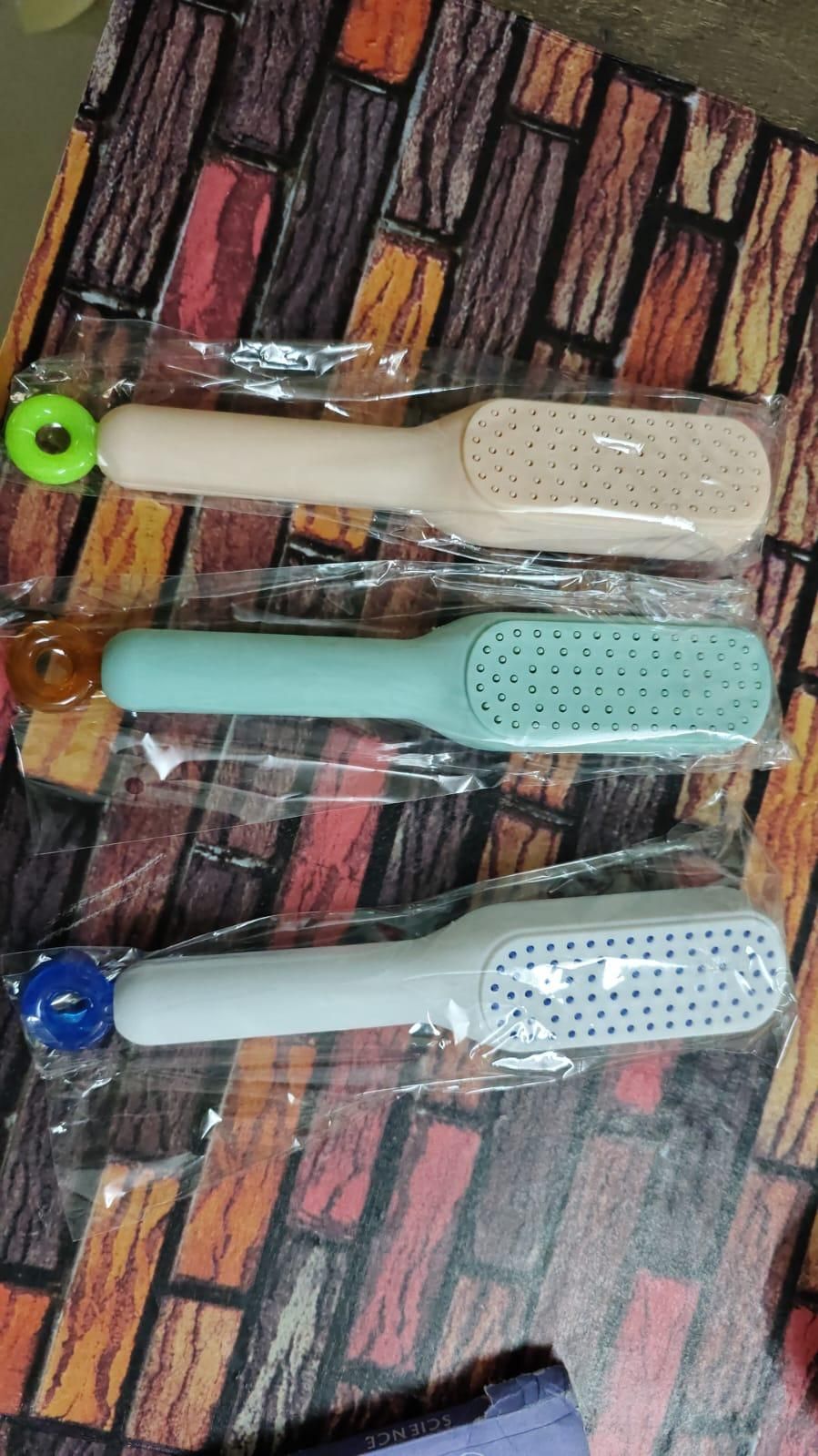 Self-Cleaning Anti-Static Massage Comb for Adults & Kids | Tangle-Free Hair Brush