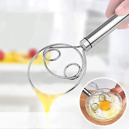 Danish Dough Whisk – Stainless Steel Bread Mixer (Dishwasher Safe)