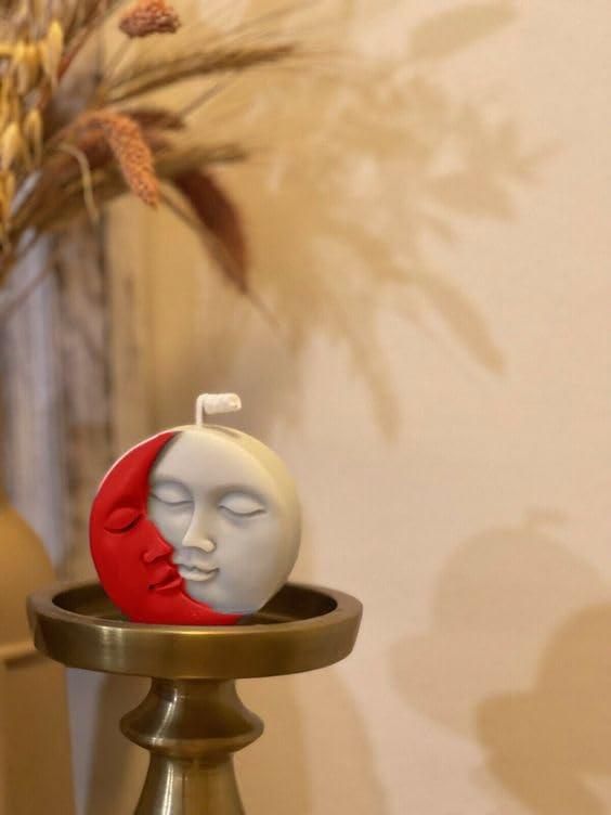 2 Pcs Sun Moon Double Shade Design Hand Poured Pure Soy Wax Scented Candle es7me6-ax