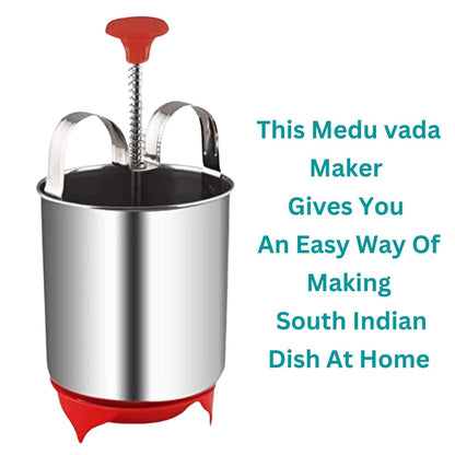 Stainless Steel Medu Vada Maker w/ Stand | Rust‑Free Indian Kitchen Utensil