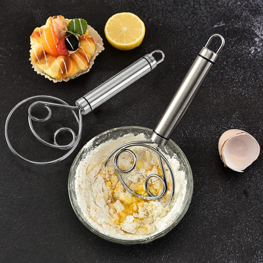 Danish Dough Whisk – Stainless Steel Bread Mixer (Dishwasher Safe)