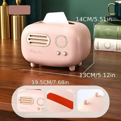 Vintage Radio Tissue Holder – Retro Style Tissue Box for Home & Office