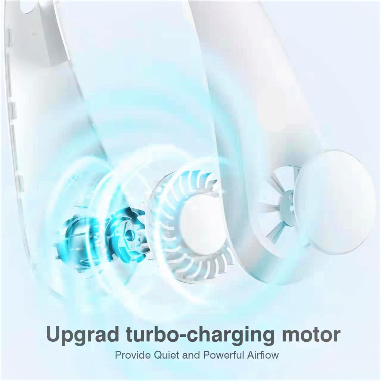 Portable Bladeless Hanging Rechargeable Neck Fan — Hands-Free Cooling