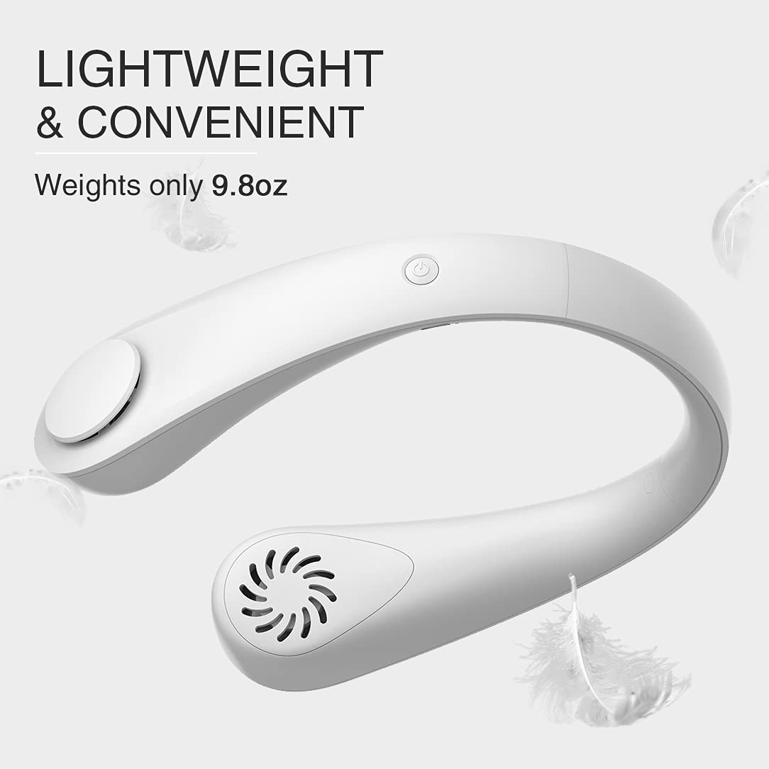 Portable Bladeless Hanging Rechargeable Neck Fan — Hands-Free Cooling