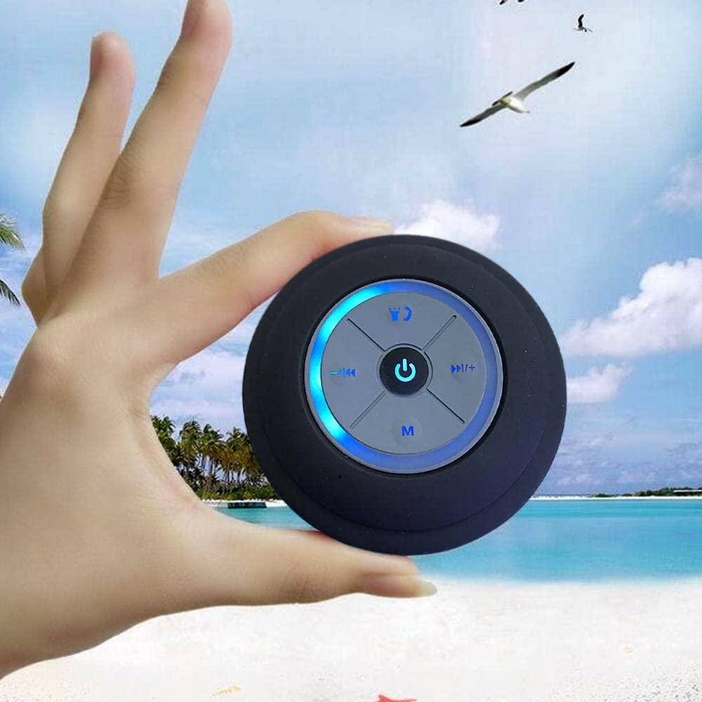 Large Suction Cup Waterproof Bluetooth Speaker – Shower & Outdoor Use