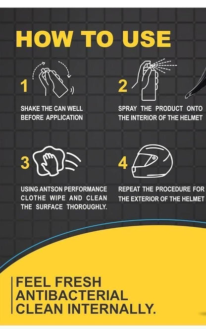 Helmet Disinfecting Spray 200ml – Anti-Germ & Odour Protection for Helmets