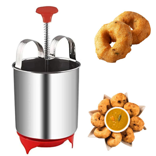 Stainless Steel Medu Vada Maker w/ Stand | Rust‑Free Indian Kitchen Utensil