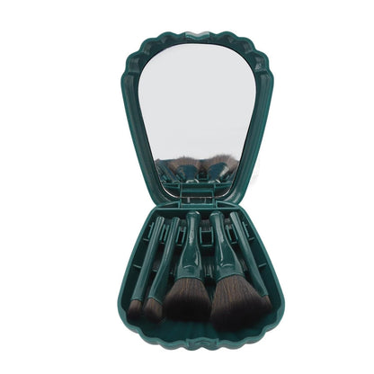 5-Piece Soft Bristle Brush Set + Mirror Case