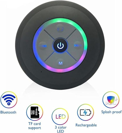 Large Suction Cup Waterproof Bluetooth Speaker – Shower & Outdoor Use