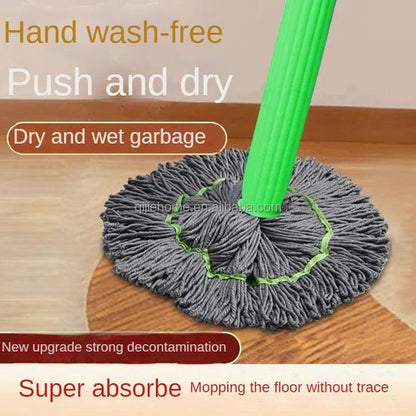 Self-Twisting Water Rotating Mop – 360° Spin Cleaning System