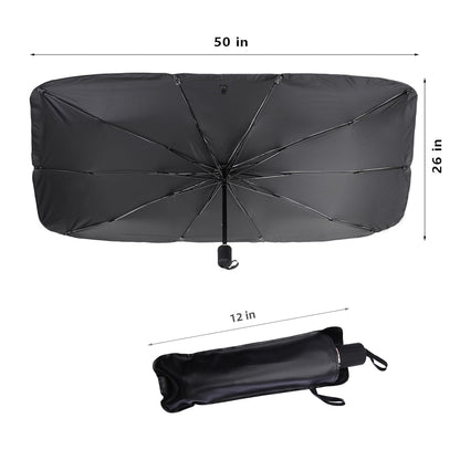 Premium Foldable Car Windshield Sun Shade Umbrella – Heat & UV Shield