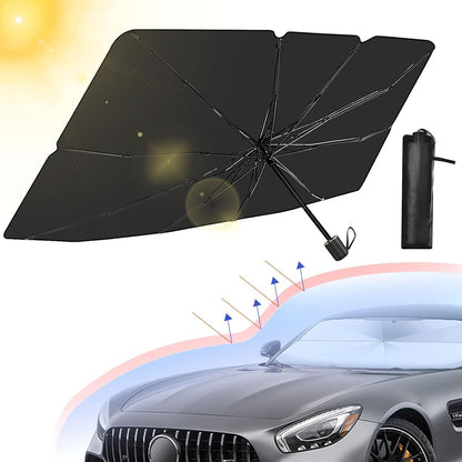 Premium Foldable Car Windshield Sun Shade Umbrella – Heat & UV Shield