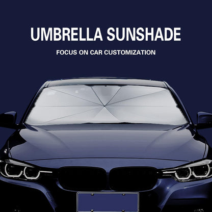 Premium Foldable Car Windshield Sun Shade Umbrella – Heat & UV Shield