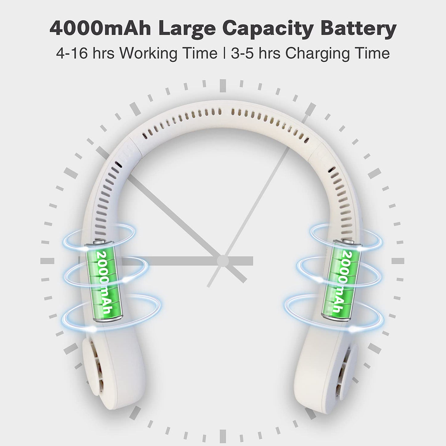 Portable Bladeless Hanging Rechargeable Neck Fan — Hands-Free Cooling