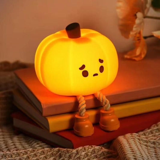 Sad Pumpkin Silicone Lamp – Quirky Soft Glow