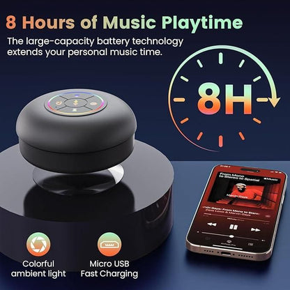 Large Suction Cup Waterproof Bluetooth Speaker – Shower & Outdoor Use