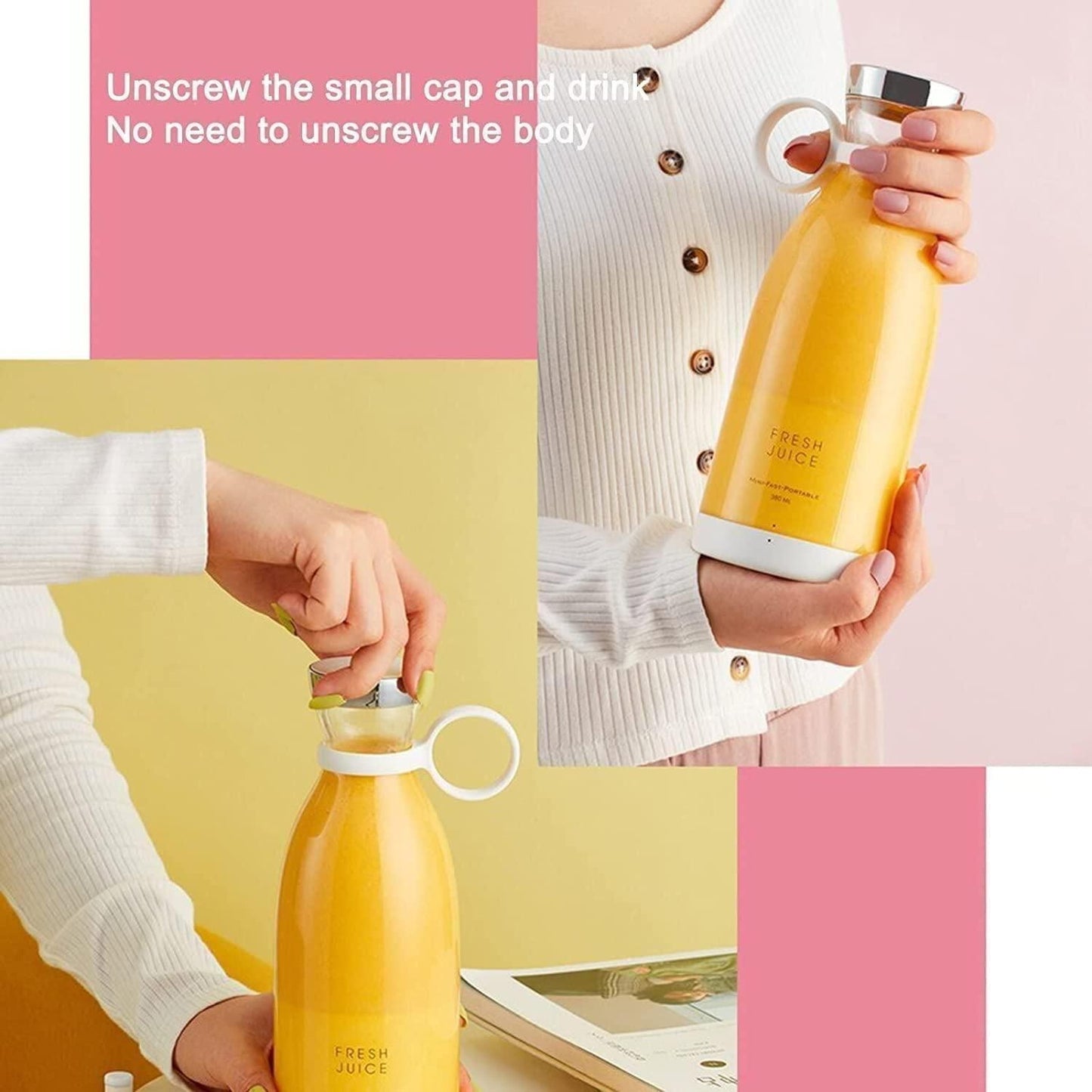 Electric Portable Mini Juicer Bottle – Wireless Smoothie Blender