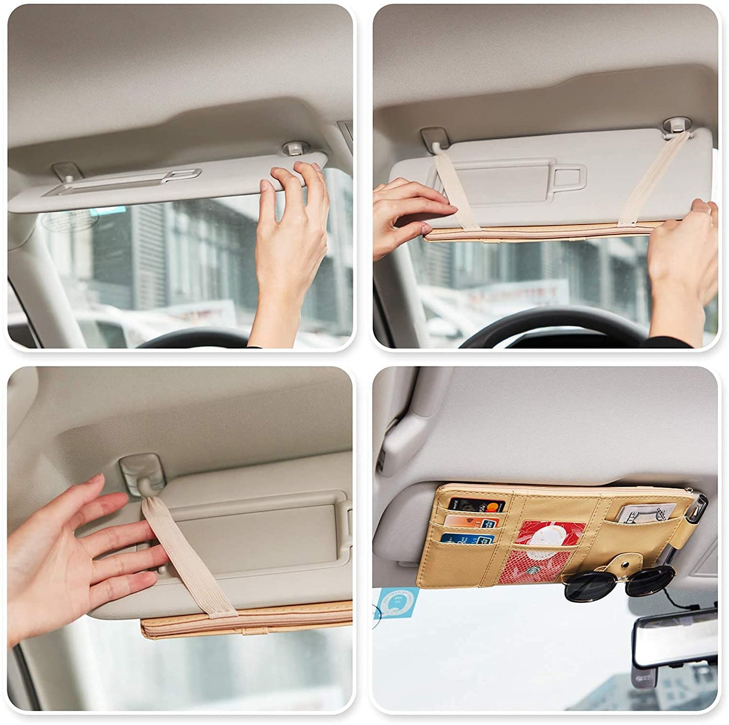 Car Styling Sun Visor Organizer – Multi-Pocket Car Storage Pouch
