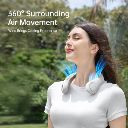Portable Bladeless Hanging Rechargeable Neck Fan — Hands-Free Cooling