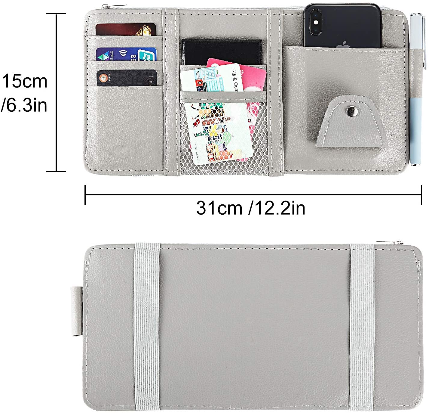 Car Styling Sun Visor Organizer – Multi-Pocket Car Storage Pouch