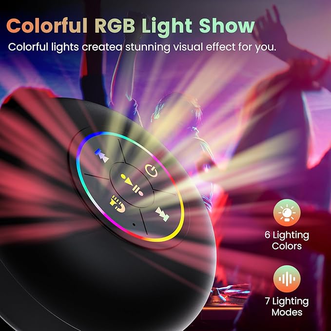 Large Suction Cup Waterproof Bluetooth Speaker – Shower & Outdoor Use