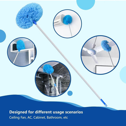 Washable Ceiling Fan Cleaner Duster – Extendable, Reusable & Ultra-Soft Microfiber Head