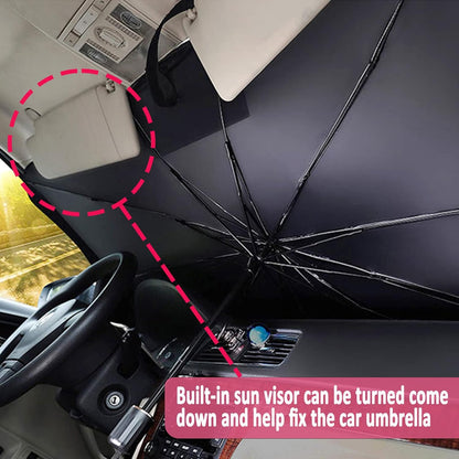 Premium Foldable Car Windshield Sun Shade Umbrella – Heat & UV Shield