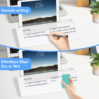 Storage Desk Board – Whiteboard with Hidden Desk Organizer & Device Slot