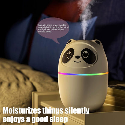 Panda Humidifier & 7-Color Night Light – Cool Mist Companion