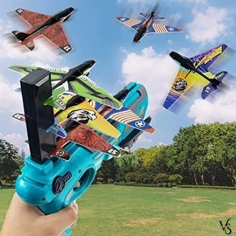 Airplane Launcher Toy Gun with Foam Glider