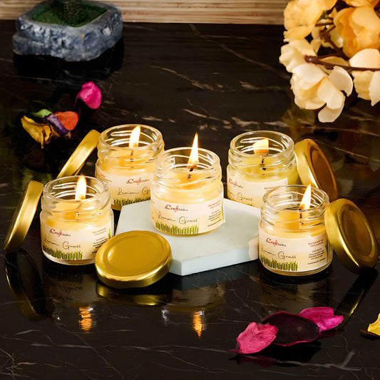 Lemon Grass Scented Minijar Candle 5 Set