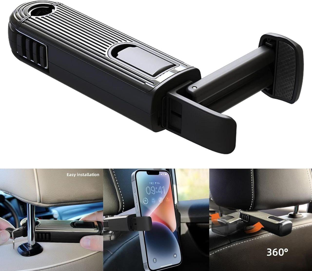Car Hooks Holder Hanger – 360° Rotatable Car Organizer