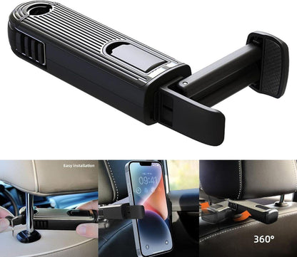 Car Hooks Holder Hanger – 360° Rotatable Car Organizer
