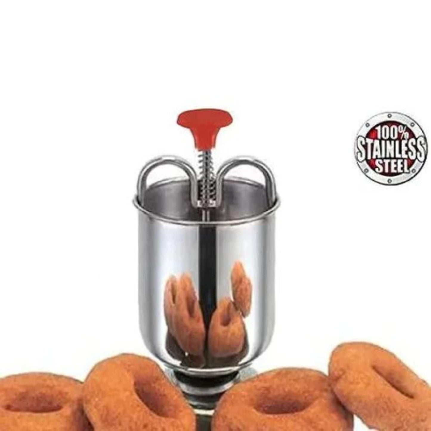 Stainless Steel Medu Vada Maker w/ Stand | Rust‑Free Indian Kitchen Utensil