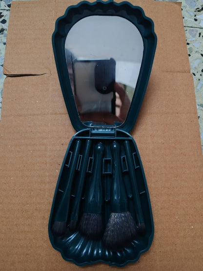 5-Piece Soft Bristle Brush Set + Mirror Case
