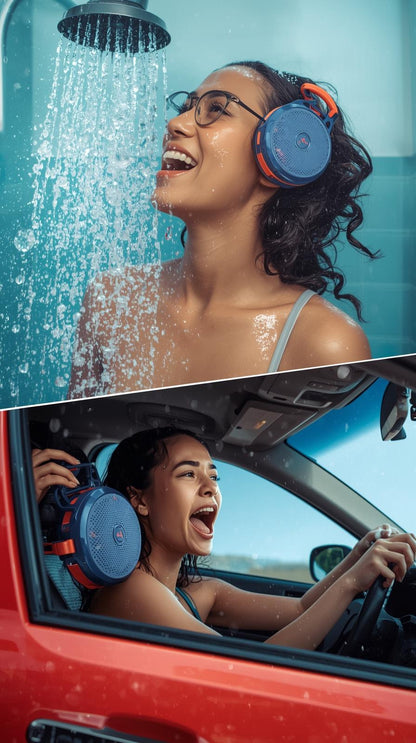 Large Suction Cup Waterproof Bluetooth Speaker – Shower & Outdoor Use
