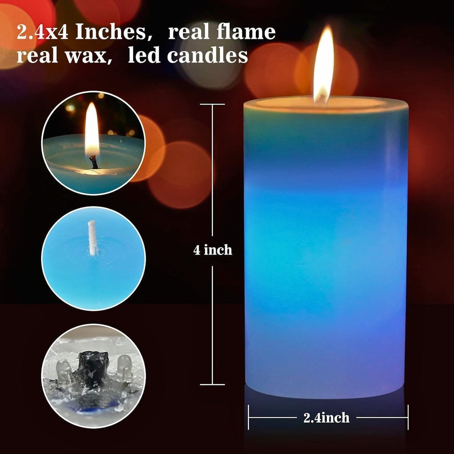 Colour Changing Mood Candle – LED Light with Magical Multi-Color Glow es7me6-ax