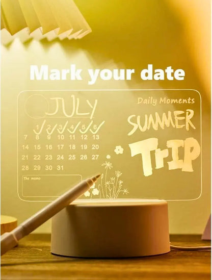 3D Acrylic LED Writing Board – Glow & Create es7me6-ax