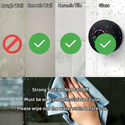 Large Suction Cup Waterproof Bluetooth Speaker – Shower & Outdoor Use
