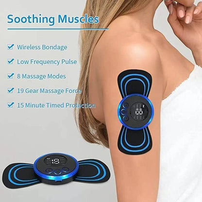 Mini Electric Massager – 8 Modes & 19 Intensity Levels for Full-Body Pain Relief